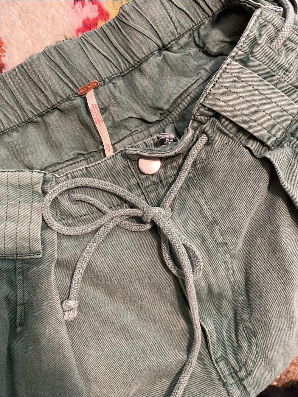 Free People Julien Wide Leg Chino Trouser Pants in Green - Picture 6 of 12